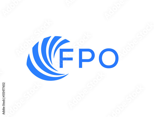 FPO Flat accounting logo design on white background. FPO creative initials Growth graph letter logo concept. FPO business finance logo design.
