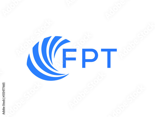 FPT Flat accounting logo design on white background. FPT creative initials Growth graph letter logo concept. FPT business finance logo design.
 photo