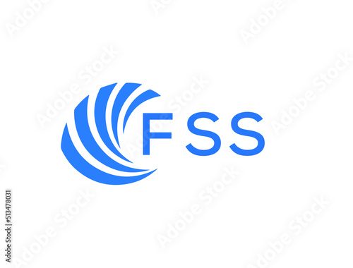 FSS Flat accounting logo design on white background. FSS creative initials Growth graph letter logo concept. FSS business finance logo design.
 photo