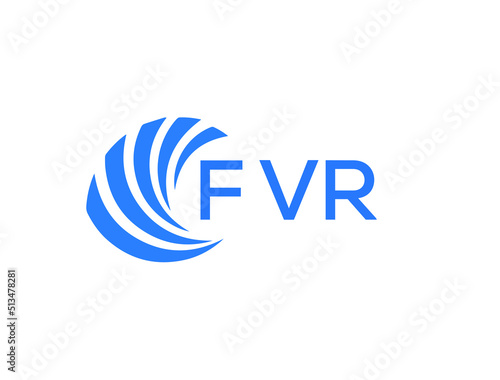 FVR Flat accounting logo design on white background. FVR creative initials Growth graph letter logo concept. FVR business finance logo design.
 photo