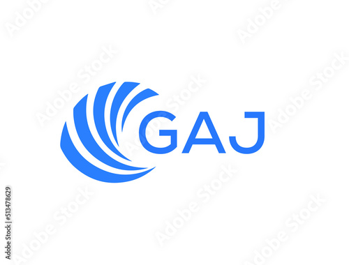 GAJ Flat accounting logo design on white background. GAJ creative initials Growth graph letter logo concept. GAJ business finance logo design. 