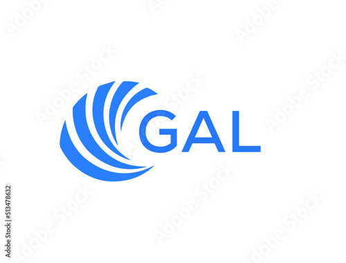 GAL Flat accounting logo design on white background. GAL creative initials Growth graph letter logo concept. GAL business finance logo design.
