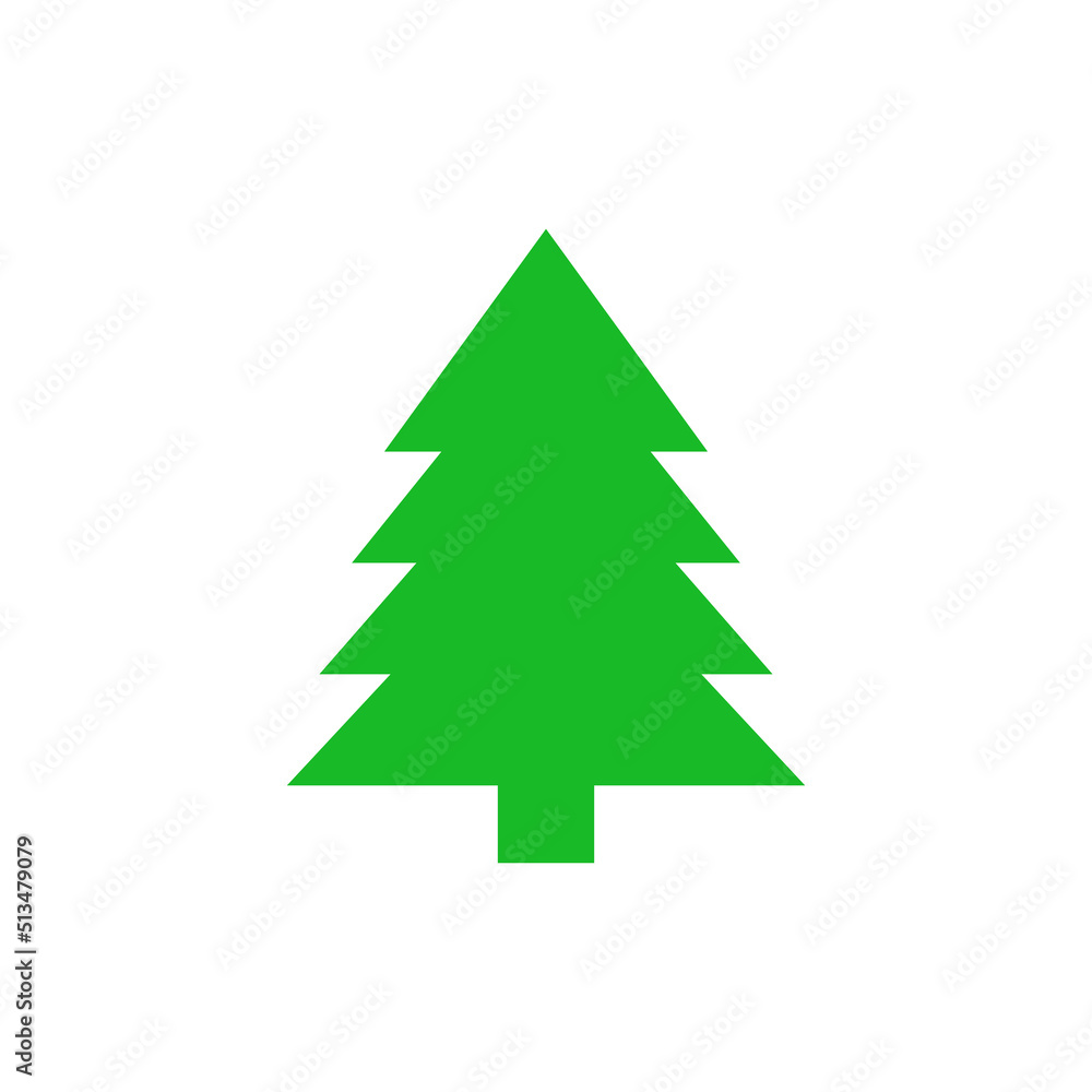Christmass tree vector green icon