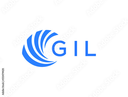GIL Flat accounting logo design on white background. GIL creative initials Growth graph letter logo concept. GIL business finance logo design.
