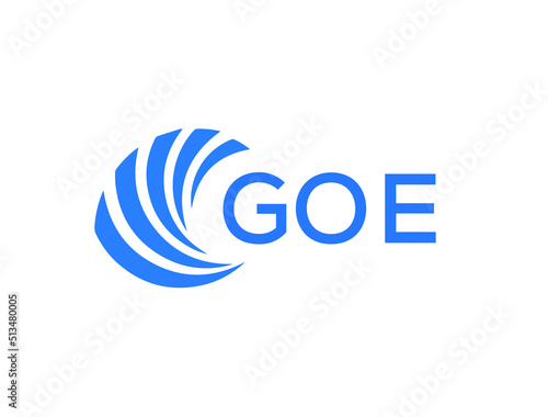 GOE Flat accounting logo design on white background. GOE creative initials Growth graph letter logo concept. GOE business finance logo design.
 photo