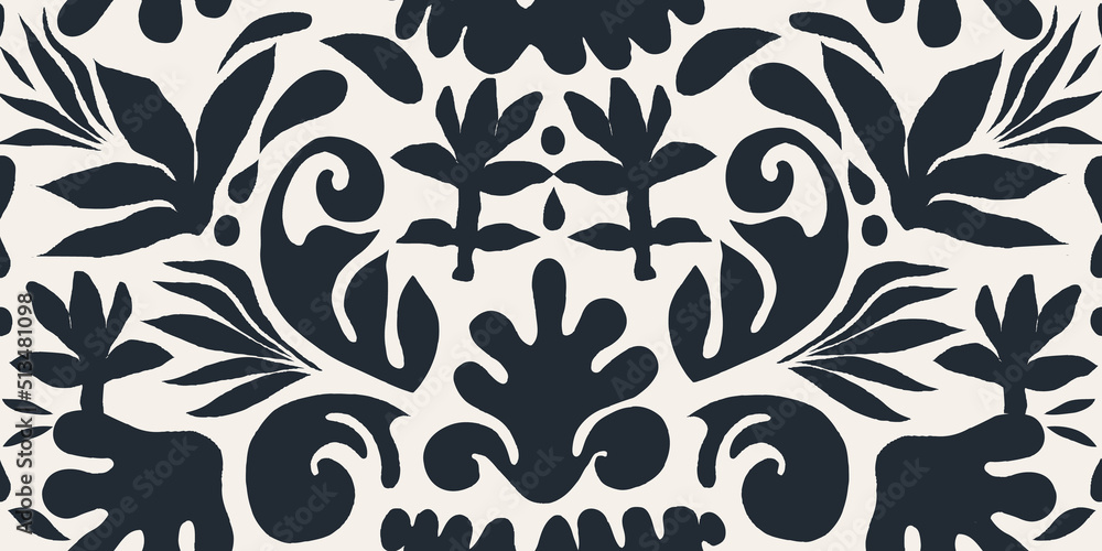 Ukrainian style ornament. Hand drawn black and white abstract organic shapes pattern. Collage contemporary floral print. Fashionable template for design. Ukrainian style ornament. Hand drawn black and white abstract organic shapes pattern. Collage contemporary floral print. Fashionable template for design.