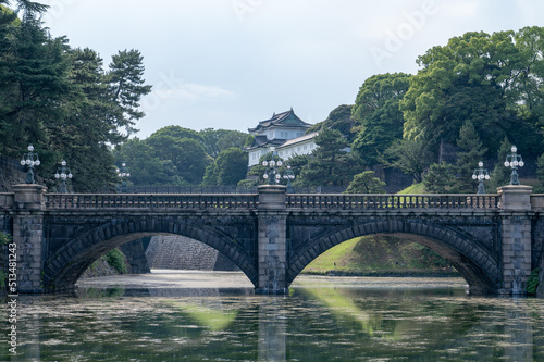東京都千代田区千代田の皇居にある二重橋の景色