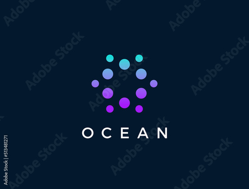 Abstract digital connection technology logo. Simple high tech design. Modern vector icon.