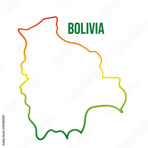 Linear gradient map of Bolivia