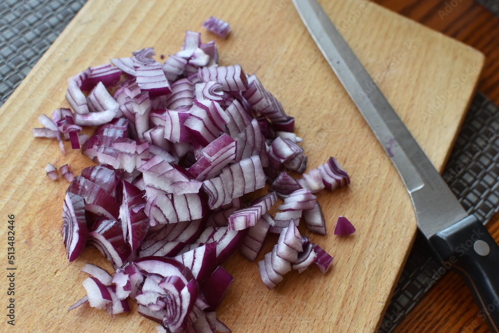 Sliced red onion Sliced red onion
