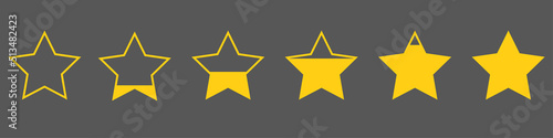 Bar filling stars.  The game bar fills with stars. Vector illustration eps10