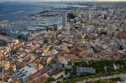View of the Alicante city from the Santa Bárbara Castle