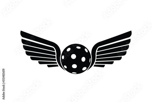 pickleball logo vector and sports logo with wings
