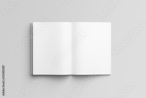 Blank brochure Letter magazine white mockup