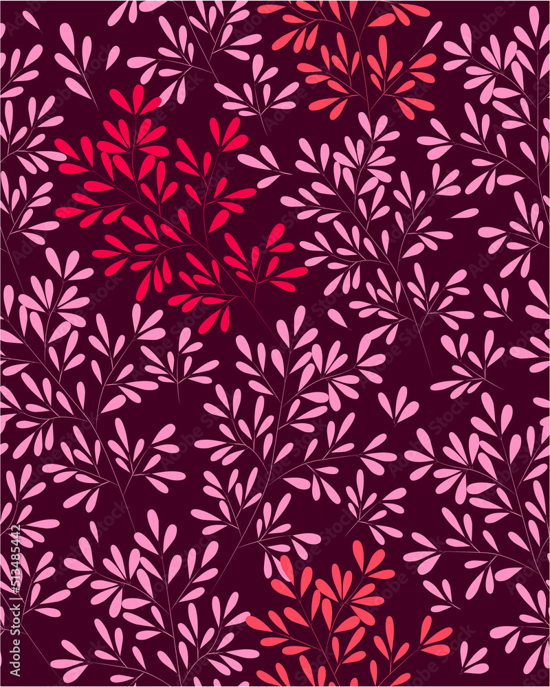 Red pattern with delicate twigs Red pattern with delicate twigs