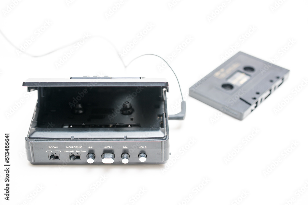 Old style portable music player. Old style portable music player.