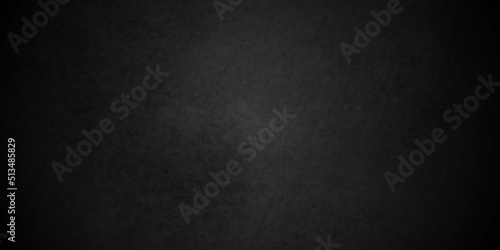 Dark black grunge textured concrete backdrop background. Panorama dark grey black slate background or texture. Vector black concrete texture. Stone wall background.