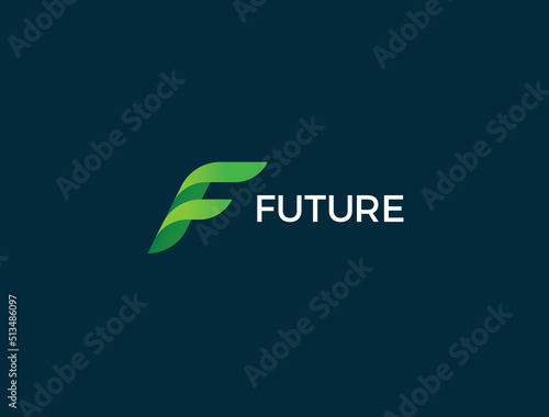 Letter F logo template. Unique modern creative logotype. Vector icon.