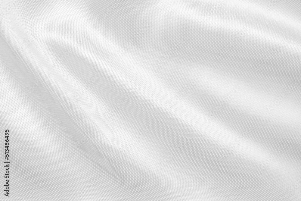 Abstract white fabric with soft wave texture background