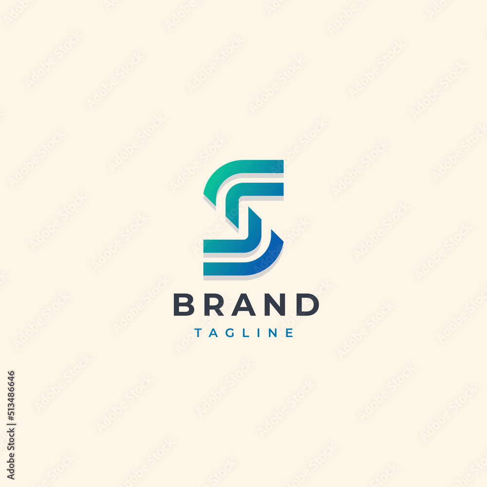 Fototapeta premium Letter S logo template. Unique modern creative logotype. Vector icon. 