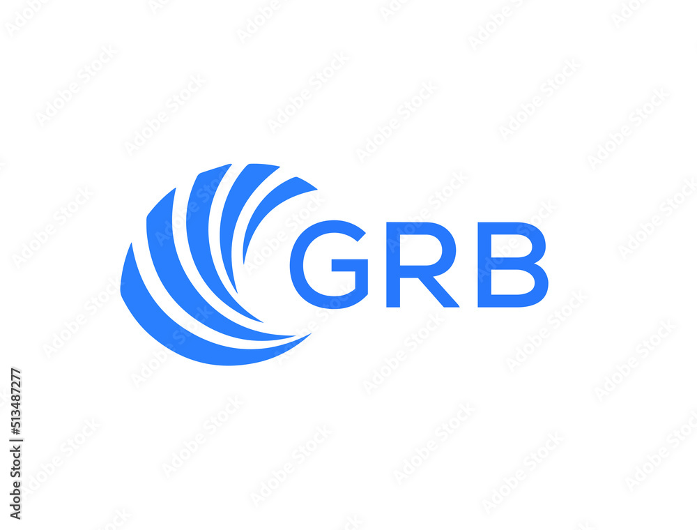 GRB Flat accounting logo design on white background. GRB creative initials Growth graph letter logo concept. GRB business finance logo design.
 - obrazy, fototapety, plakaty 