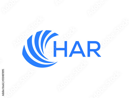 HAR Flat accounting logo design on white background. HAR creative initials Growth graph letter logo concept. HAR business finance logo design.
