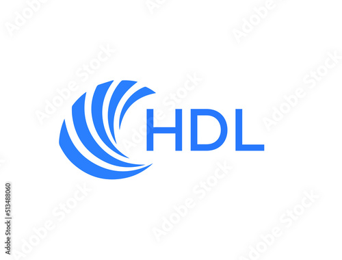 HDL Flat accounting logo design on white background. HDL creative initials Growth graph letter logo concept. HDL business finance logo design.
