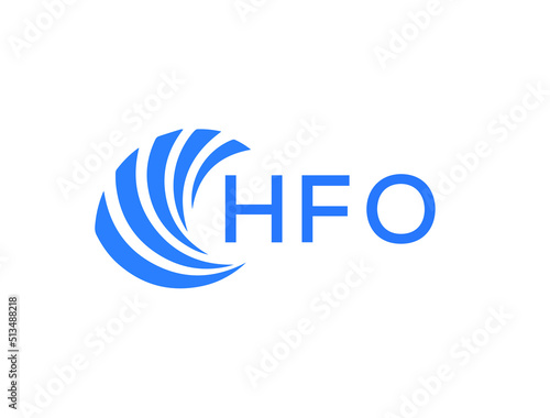 HFO Flat accounting logo design on white background. HFO creative initials Growth graph letter logo concept. HFO business finance logo design.
 photo