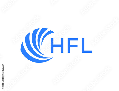 HFL Flat accounting logo design on white background. HFL creative initials Growth graph letter logo concept. HFL business finance logo design.
 photo