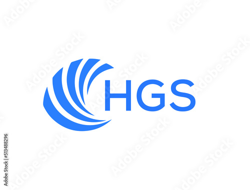 HGS Flat accounting logo design on white background. HGS creative initials Growth graph letter logo concept. HGS business finance logo design. 