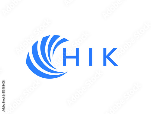HIK Flat accounting logo design on white background. HIK creative initials Growth graph letter logo concept. HIK business finance logo design.
 photo