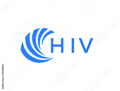 HIV Flat accounting logo design on white background. HIV creative initials Growth graph letter logo concept. HIV business finance logo design.
