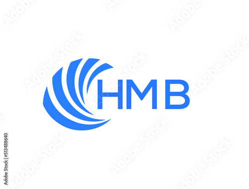 HMB Flat accounting logo design on white background. HMB creative initials Growth graph letter logo concept. HMB business finance logo design. 