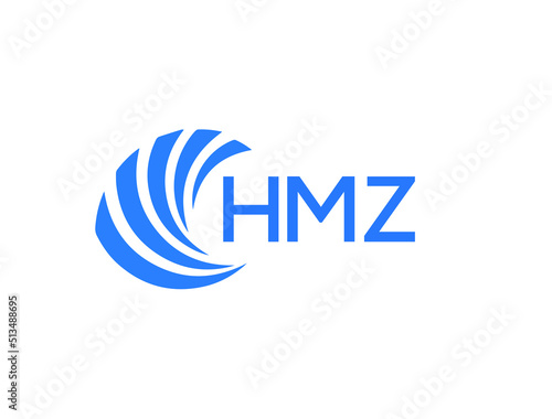 HMZ Flat accounting logo design on white background. HMZ creative initials Growth graph letter logo concept. HMZ business finance logo design. 