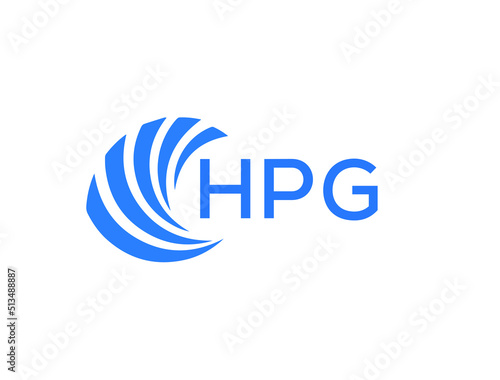 HPG Flat accounting logo design on white background. HPG creative initials Growth graph letter logo concept. HPG business finance logo design.
 photo
