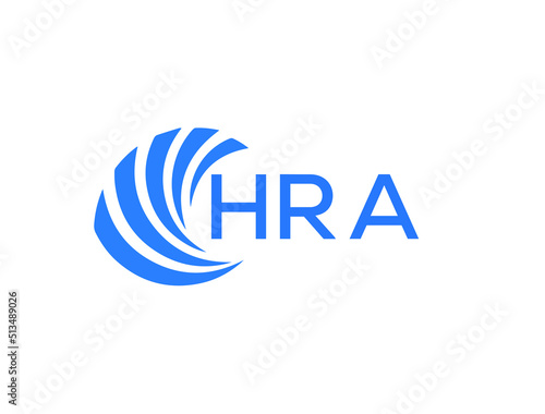 HRA Flat accounting logo design on white background. HRA creative initials Growth graph letter logo concept. HRA business finance logo design.
 photo