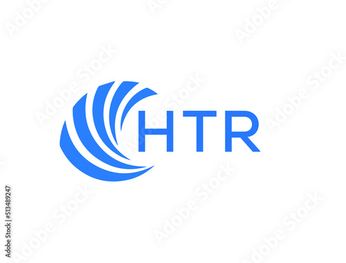 HTR Flat accounting logo design on white background. HTR creative initials Growth graph letter logo concept. HTR business finance logo design. 