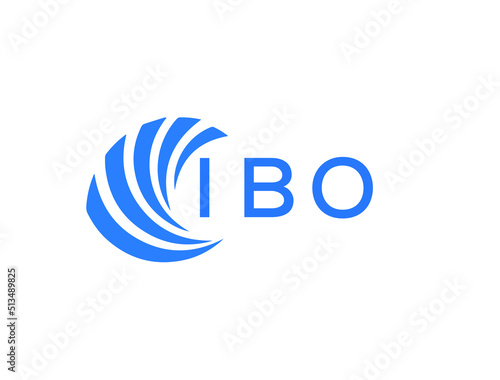IBO Flat accounting logo design on white background. IBO creative initials Growth graph letter logo concept. IBO business finance logo design. 
