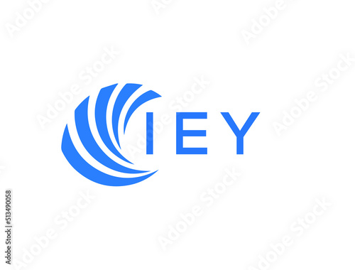 IEY Flat accounting logo design on white background. IEY creative initials Growth graph letter logo concept. IEY business finance logo design.
 photo