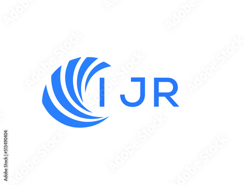 IJR Flat accounting logo design on white background. IJR creative initials Growth graph letter logo concept. IJR business finance logo design.
 photo