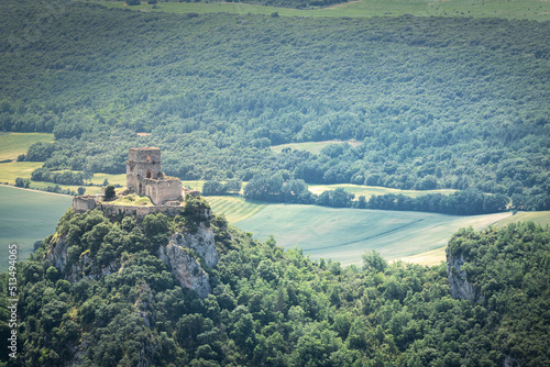 Castle of Lanos in Ocio village, Alava province, Spain	 photo