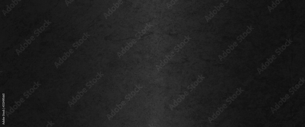 Dark wall halloween background concept. Scary background. Horror texture banner, black or dark gray rough grainy stone texture background, Black stone concrete texture background anthracite panorama. 