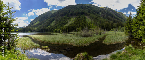 Lake  Ingeringsee  surrounded by  Seckau Alps in Styria  Austria