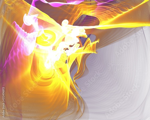 Obraz na płótnie Creative wavy multi color background for banner design. w salonie