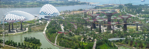 Panorama of Marina Bay Gardens, Singapore
