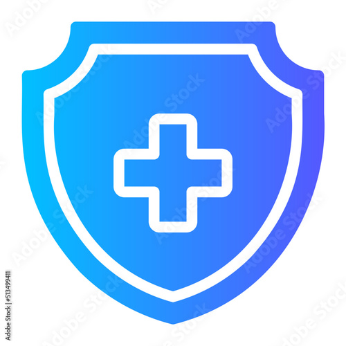 medical insurance gradient icon