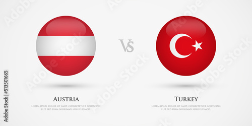 Free Download Austria vs Turkey country flags template. The concept for game, competition, relations, friendship, cooperation, versus. - GFXLoad