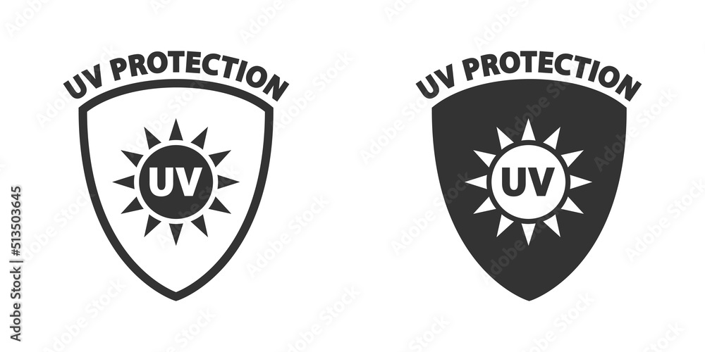 UV protection icon. Anti UV symbol. Vector illustration.