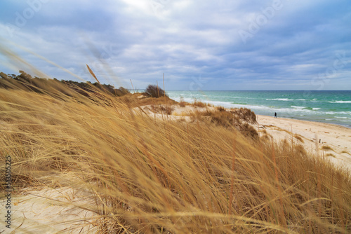 The west beach of Prerow during autumn storms.