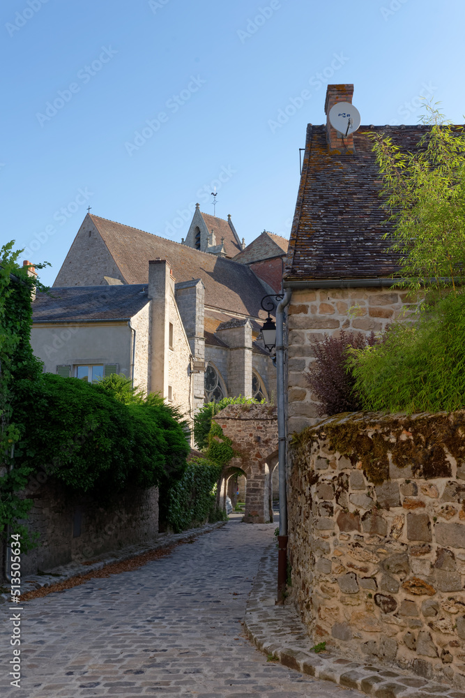 Street in Saint-Sulpice-de-Favières village. Ile-de-France region Street in Saint-Sulpice-de-Favières village. Ile-de-France region